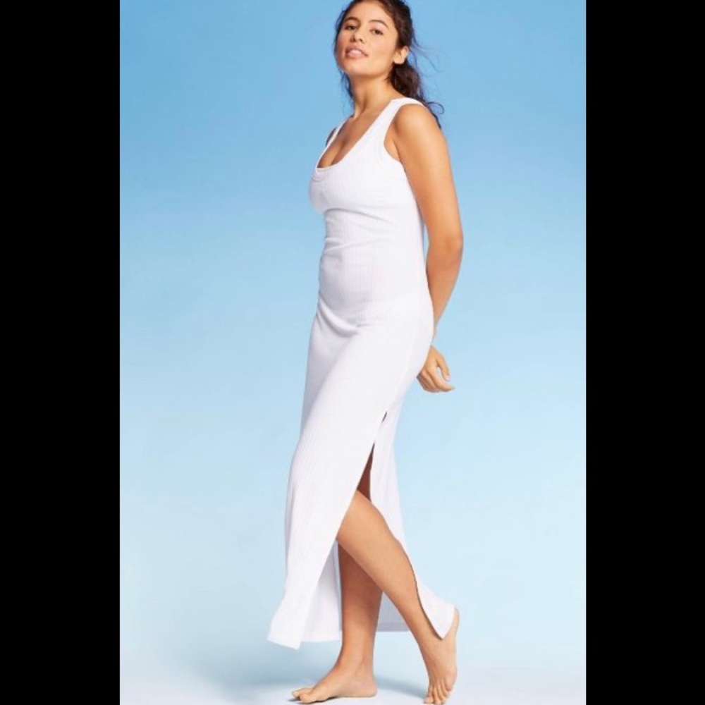 Cover 2 Cover Maxi Dress Casey Tank  White  L